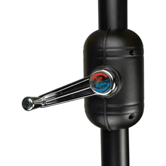 Northlight 9.75ft Outdoor Patio Market Umbrella with Hand Crank and Tilt, Black image {4}