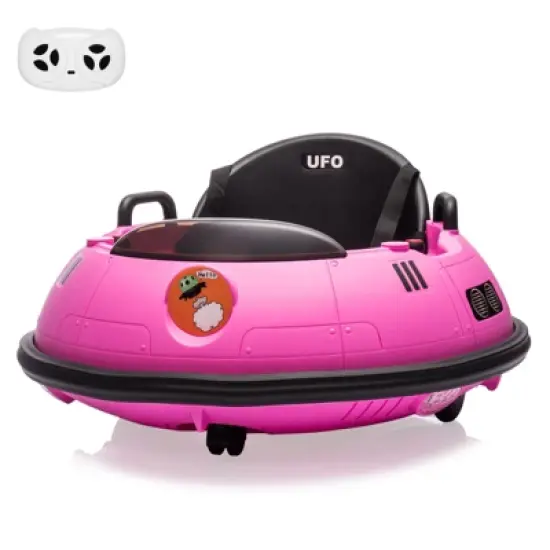 Ride On Bumper Car, 12V Electric Kids Car with Remote Control, Safety Belt, Music, Flashing Lights, 360 Degree Spin image {8}