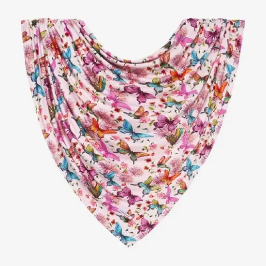 Infant Watercolor Butterfly Swaddle and Headwrap Set - Posh Peanut image {3}