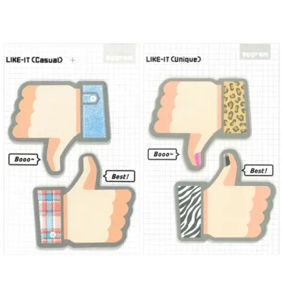 Wrapables Thumbs Up Thumbs Down Sticky Notes (Set of 2) image {6}