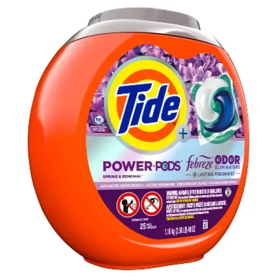 Tide Power Pods Febreze Odor Eliminator Laundry Detergent - Spring and Renewal image {2}
