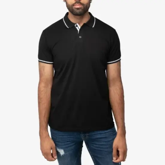 X RAY Men's Basic Short Sleeve Tipped Polo image {3}