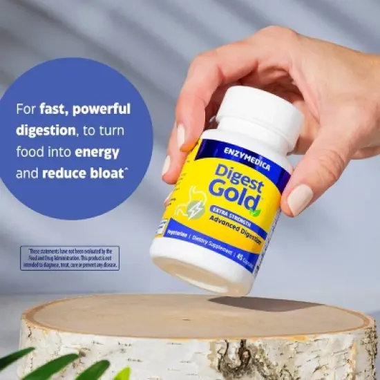 Enzymedica Digest Gold Enzymes and Probiotics Advanced Digestion Extra Strength Digestive and Gut Support Supplement Capsules - 45ct image {2}