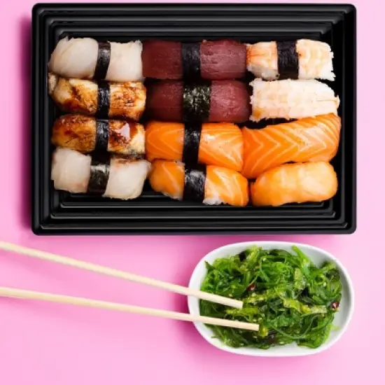 Smarty Had A Party 9" x 13" Black Rectangular Plastic Serving Trays - 24 pcs image {9}