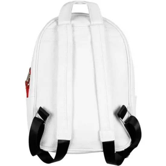 Hello Kitty Signature Bow Face and 3D Ear Design Faux Leather Mini Backpack White image {2}