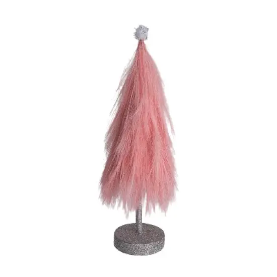 Transpac Medium Pink Duster Tree Decorative Object Charming Foam Christmas Decor for Indoor Use Gift Giving and Hostess Gifts image {1}