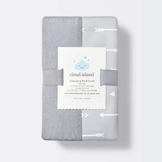 Wipeable Changing Pad Cover - Gray Arrows - Cloud Island&trade; image {2}