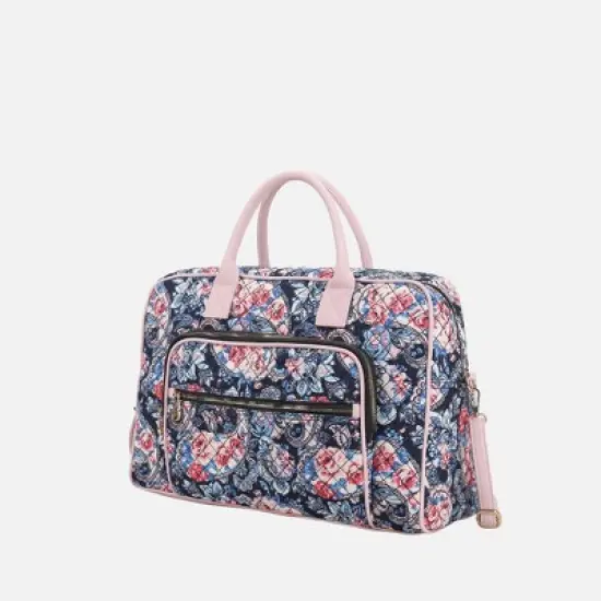 MKF Collection Jayla Quilted Cotton Botanical Pattern Women&rsquo;s Duffle Bag by Mia K image {7}