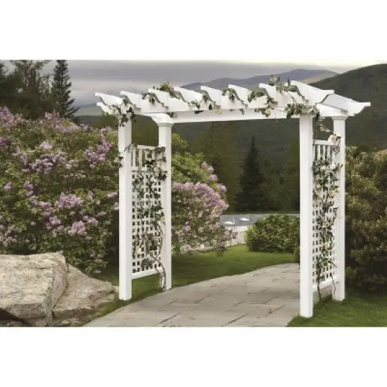 Fairfield Grande 52.25" Vinyl Arbor - White - Vita image {1}