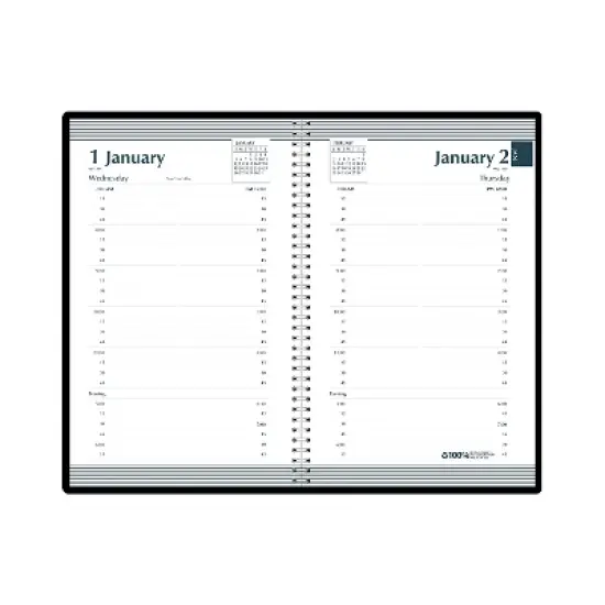 2026 House of Doolittle 5" x 8" Calendar Year Daily Appointment Book Faux Leather Cover Black image {4}