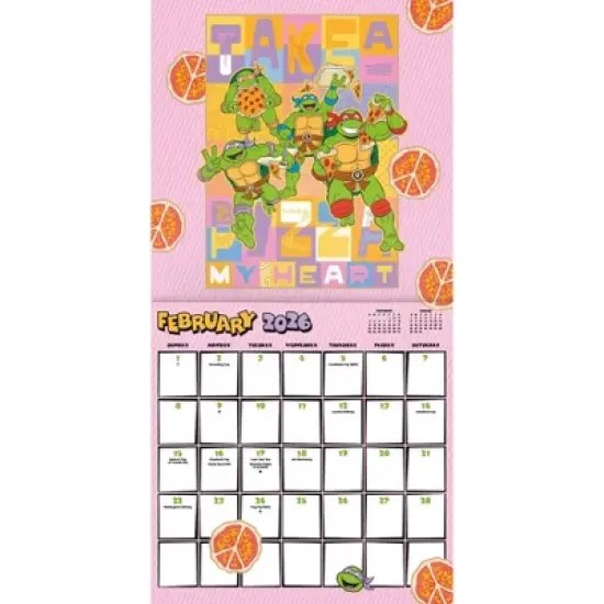 Trends International 2026 Teenage Mutant Ninja Turtles 12"x12" Wall Calendar image {2}