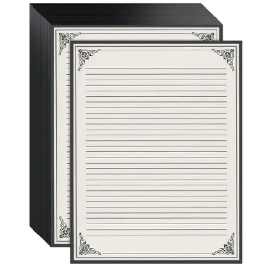 Vintage Stationery Writing Paper, Letter Size (8.5 x 11 In, 48 Sheets) image {9}