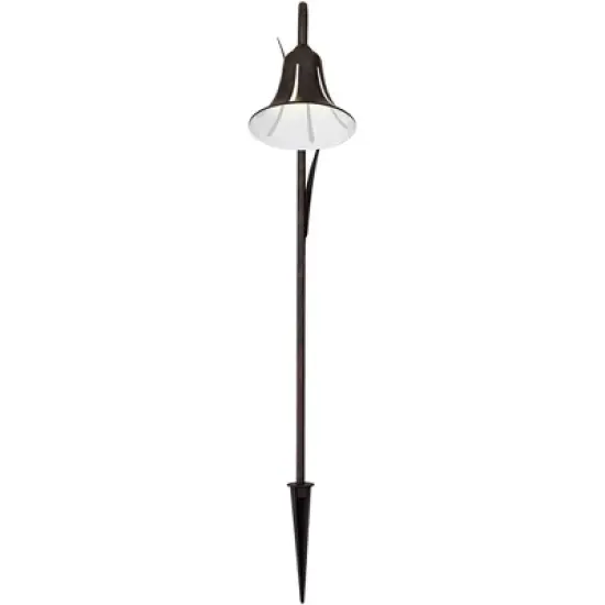 John Timberland Tulip 27" High Dark Rust LED Landscape Lights Set of 2 image {2}