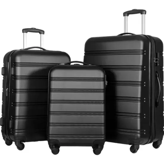 Dexmalle 3 Piece Luggage Set Hardside Spinner Suitcase image {9}