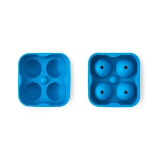 Houdini Ice Sphere Tray: Silicone Whiskey Ice Mold, Reusable  Dishwasher Safe, Turquoise Blue, 4 Cavities image {4}