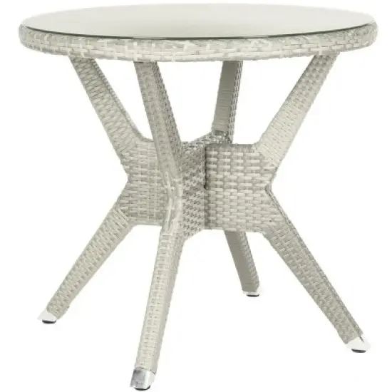 Langer Round Table - Indoor/Outdoor - PAT4006 - Grey - Safavieh image {2}