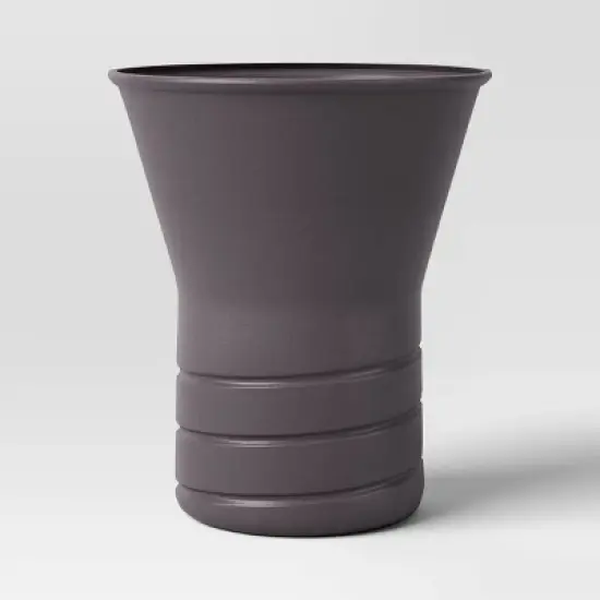 17" Textured Pumpkin Urn Bat Style Halloween Decorative Prop Gray - Hyde and EEK! Boutique&trade; image {3}