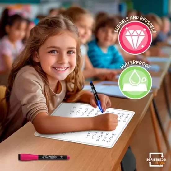 SCRIBBLEDO Blank 9"x12" Dry Erase Sheets Pack of 10 image {5}