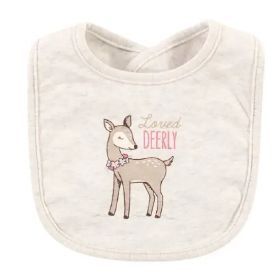 Hudson Baby Infant Girl Cotton Bibs, Enchanted Forest, One Size image {10}