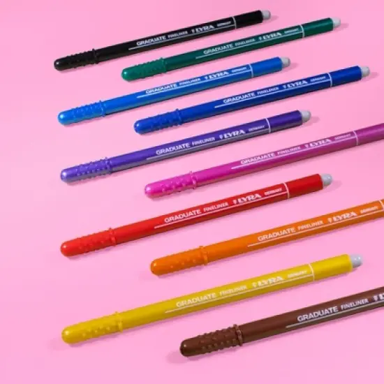 Lyra&reg; Graduate Fineliner Marker Set Tin, Assorted Colors, 10 Pieces image {3}