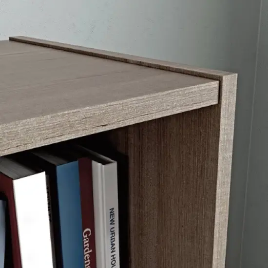 35.27" 3 Shelves Beginnings Bookcase Silver Sycamore - Sauder image {2}