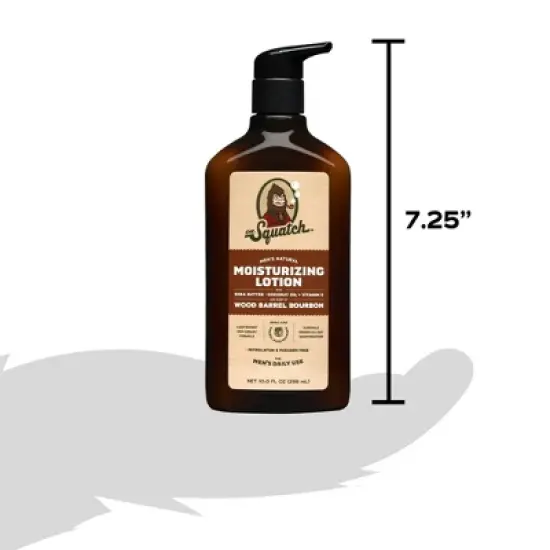 DR. SQUATCH Men's Natural Hand Lotion - Wood Barrel Bourbon - 10 fl oz image {5}