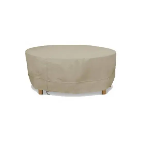 Eevelle 36" Meridian Round Table Fire Pit Cover Khaki image {9}