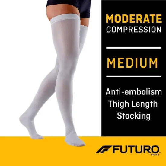 FUTURO Anti-Embolism Thigh High Length Stockings image {1}