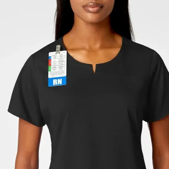 Wink PRO Women's 4 Pocket Notch Neck Scrub Top image {4}