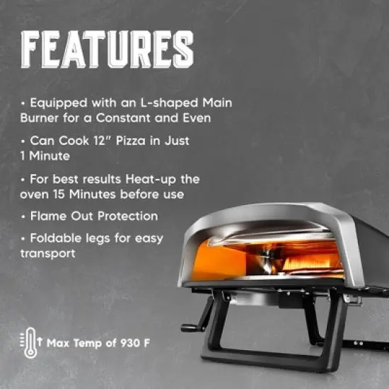 NutriChef 360&deg; Portable Oven with Rotating Pizza Stone - Black image {2}