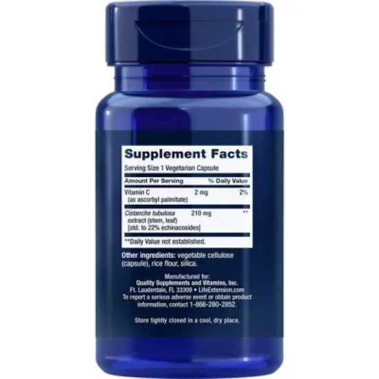 Standardized Cistanche by Life Extension  -  30 VegCap image {1}