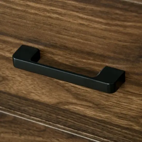 HOMCOM Rustic Kitchen Sideboard, Serving Buffet Storage Cabinet with Adjustable Shelves, Glass Doors, and 2 Drawers for Living Room image {4}