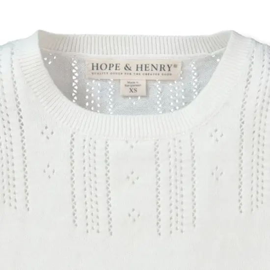 Hope & Henry Girls' Organic Cotton Pointelle Sweater Top, Infant image {1}