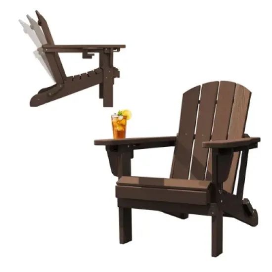 Hyleory Adjustable HDPE Adirondack Chair with Ergonomic Backrest image {19}