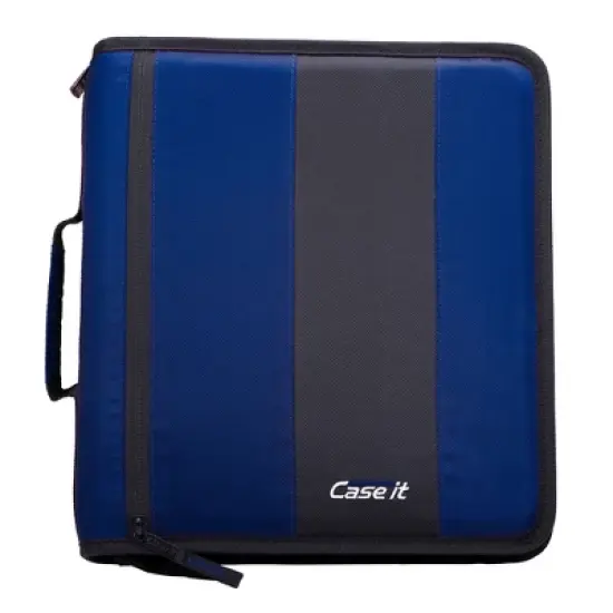 Case-It The Classic Zipper Binder - 2 Inch O-Rings - Multiple Pockets - 800 Sheet Capacity - Comes with Shoulder Strap image {7}