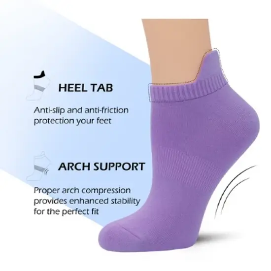 SERISIMPLE Women Viscose Bamboo No Show Sock Low Cut Socks Arch Support Breathable Athletic Sock 5 Pairs image {8}
