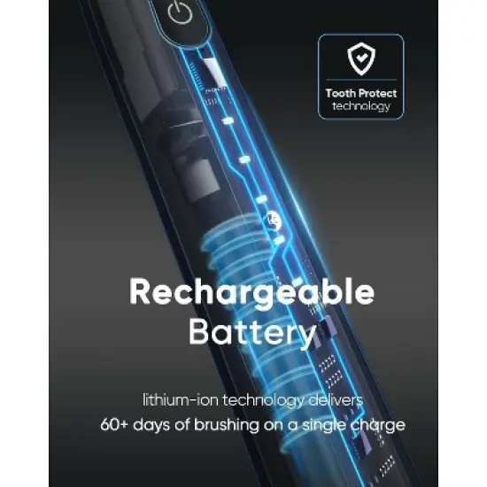 MySmile DY156 Electric Toothbrush for Adults, 3 Brush Heads, One Charge for 60 Days image {4}