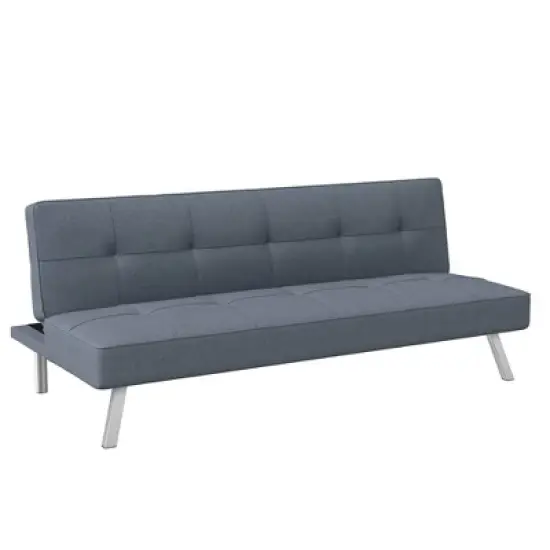 Colette Convertible Futon Sofa Bed Light Gray - Serta image {2}