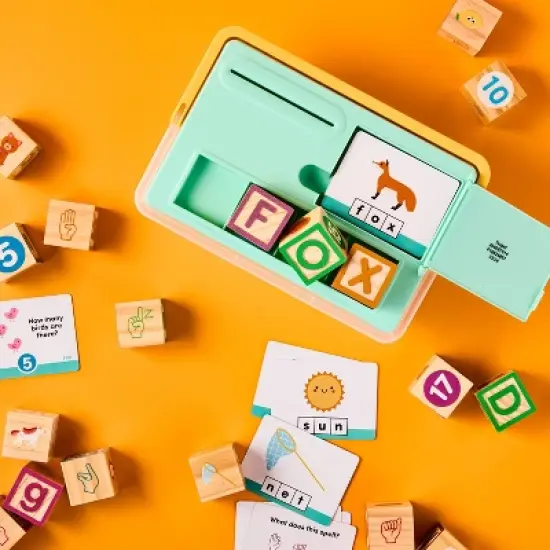 Wooden Blocks Activity - Gigglescape&trade;: Educational Letter Blocks, Storage Box, 78 Pieces, Ages 3+ image {1}