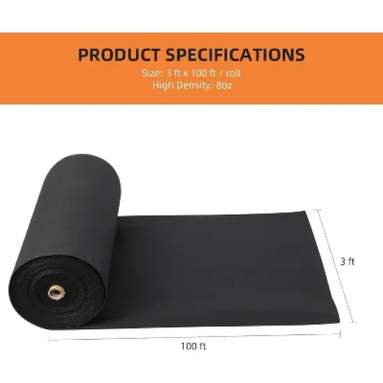 Garvee Geotextile Landscape, Geotextile Fabric, PP Drainage 350N Tensile Strength & 440N Load Capacity, Erosion Control, Drains image {1}