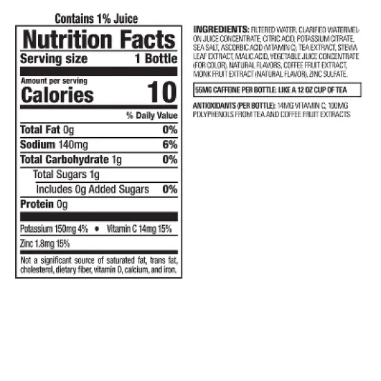 Bai Kula Watermelon Antioxidant Water - 18 fl oz Bottle image {7}