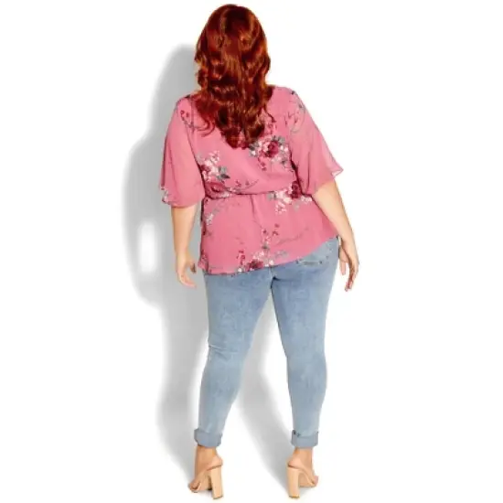 Women's Plus Size Josephine Top - rosey | CITY CHIC image {1}