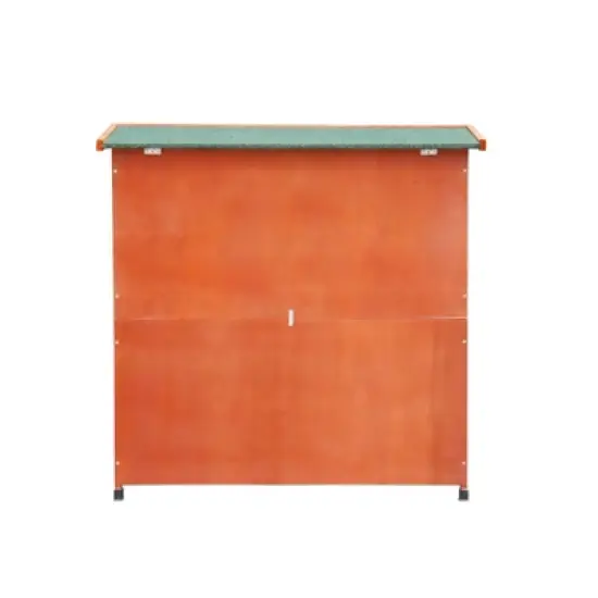 ORRD 2-Story Rabbit Hutch Outdoor & Indoor with Run, 41" Bunny Cage with 2 No-Leak Trays, Waterproof Roof for Small Animals image {3}