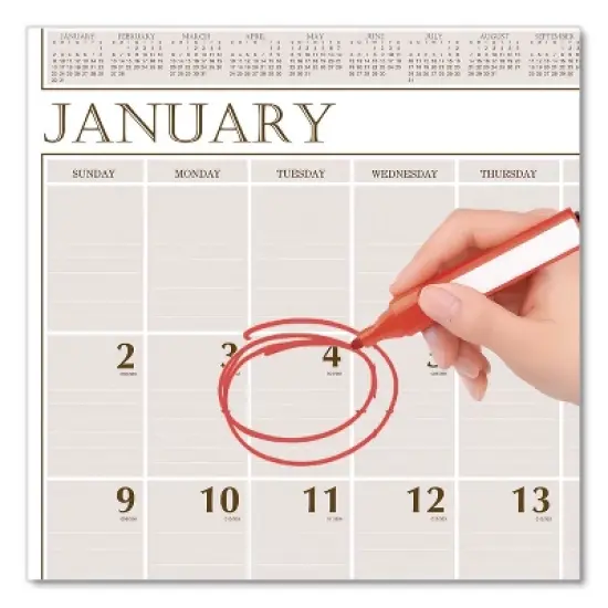 Large Print Recycled Monthly Wall Calendar, 20 x 26, Beige Sheets, 12-Month (Jan to Dec): 2026 image {3}