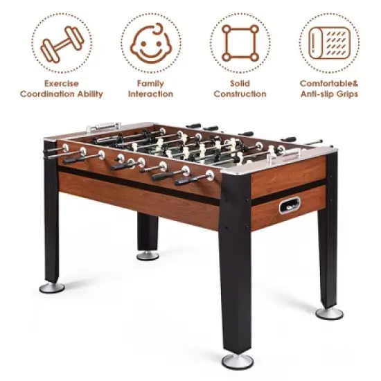 Costway 54'' Foosball Soccer Table Competition Sized Football Arcade Indoor Game Room image {4}