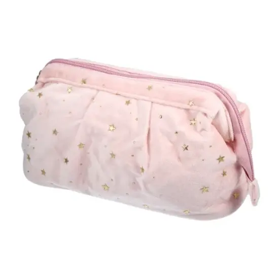 Unique Bargains Starry Pattern Velvet Makeup Bag 1 Pc image {7}