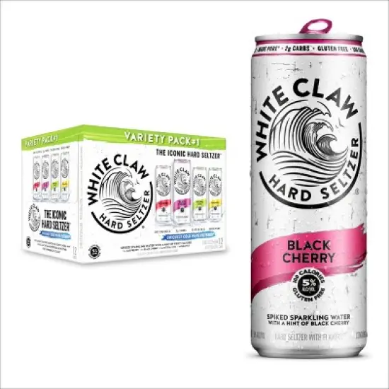 White Claw Hard Seltzer Variety Pack - 12pk/12 fl oz Slim Cans image {9}