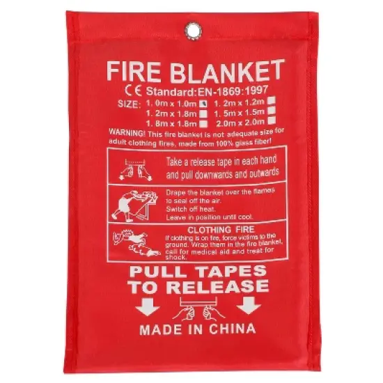 Signature Series Fire Blanket | Flame Suppression Fiberglass Blanket for Home and Kitchen Safety | Compact and Lightweight image {4}