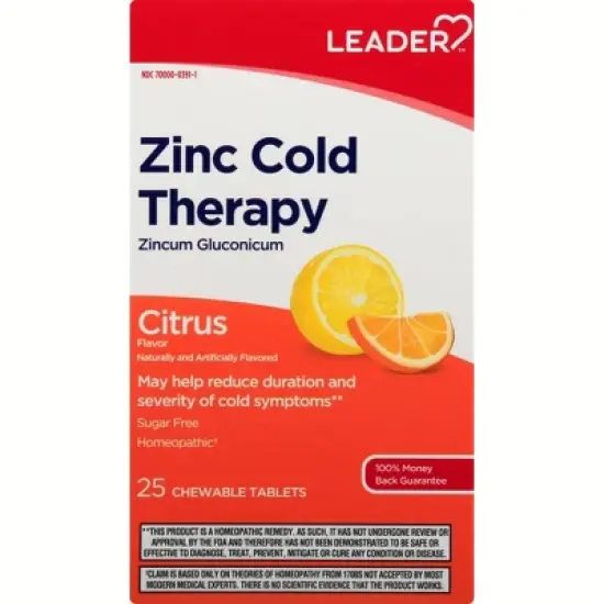 Leader Zinc Cold Therapy Lozenges, 25 Ct image {3}