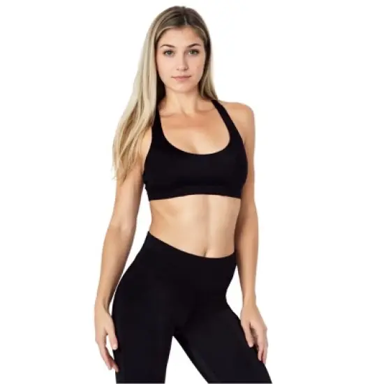 InstantFigure Activewear Compression Racer Back Sports Bra AWT019 image {3}